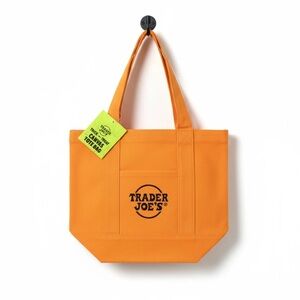 Trader Joe's Orange Mini Canvas Tote Bag
